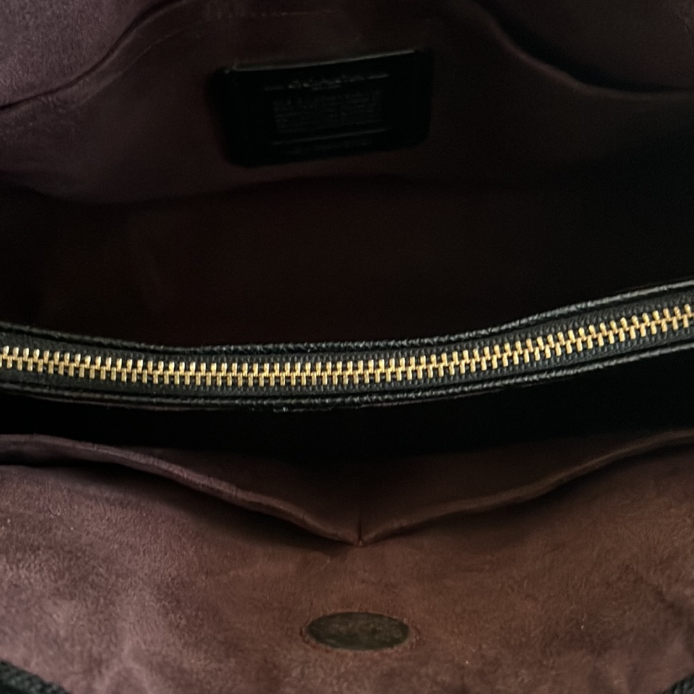 COACH F57527 SMALL MARGOT CARRYALL CROSSGRAIN LEATHER BLACK - Picture 15 of 16